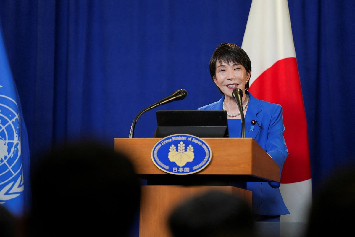 Ilustrasi PM Jepang Sanae Takaichi saat konferensi pers di Park Lane Hotel seusai Sidang Umum PBB di New York City, Amerika Serikat, 23 September 2026 (kredit: reuters.com)